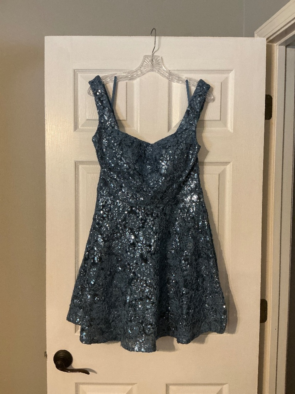 City Studios - women’s Blue and Silver dress, Size 15/16